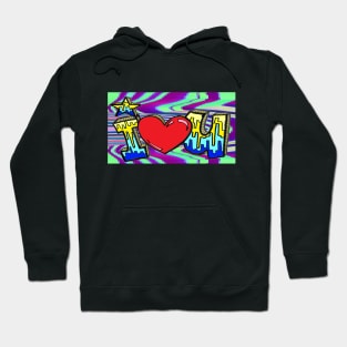 i heart you sticker Hoodie